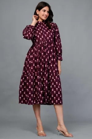 Dusky Rose Tier Dress